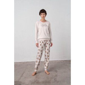 Vamp - Dvojdielne dámske pyžamo - Bailey 17480 - Vamp beige stream XL
