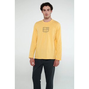 Vamp - Pyžamo s dlhým rukávom 19921 - Vamp yellow flax XL