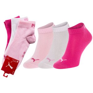 Puma 3Pack ponožky 906978 White/Pink 35-38