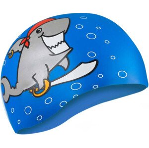 AQUA SPEED Plavecká čiapka Kiddie Shark Blue 4-8 let