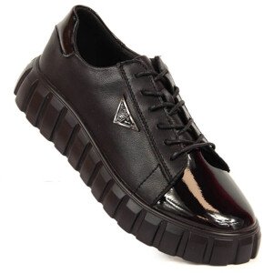 Čierne kožené topánky Filippo W PAW365 37