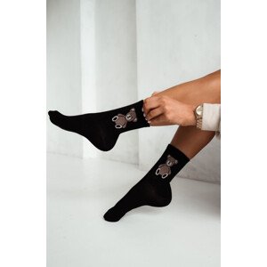 Dámske ponožky Milena 0200 Plyšový medvedík 37-41 bílá 37-41