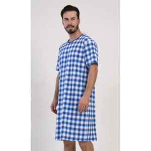 Pánska nočná košeľa Karel Modrá s bielou - Vienetta L modro-bílá