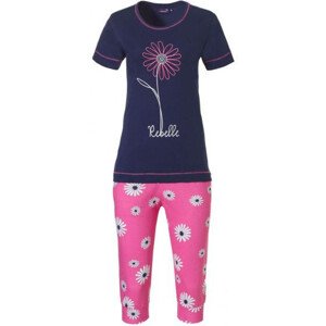 Dámske pyžamo 21231-400-2 tmavé. modro-ružová - Rebelle XL tm.modrá-růžová