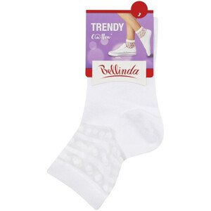 Dámské ponožky s ozdobným lemem model 15435659 COTTON SOCKS  bílá - Bellinda
