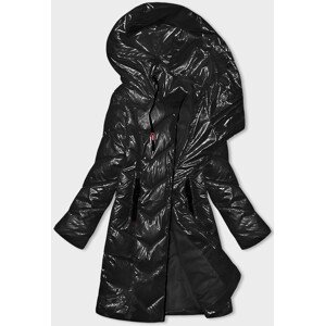 Čierna metalická dámska priliehavá zimná bunda Rosse Line (7227) odcienie czerni XXL (44)