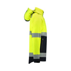 Dvojfarebná pánska bunda Rimeck EN ISO 20471 Softshell M MLI-T5297 fluorescenčná žltá 4XL