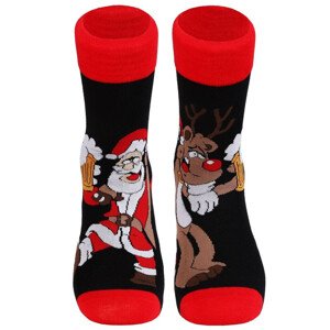 Santa ponožky s čiernym pivom černá 39/42
