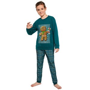 Chlapčenské pyžamo 593/153 Cookie 4 - CORNETTE Zelená 128