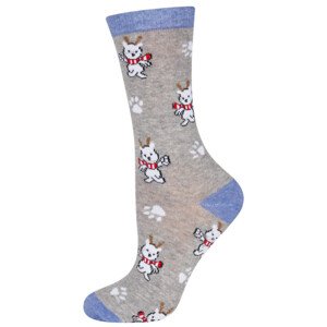 Vianočné ponožky SOXO - Sob šedá 36-38