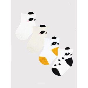 Detské ponožky Noviti SB021 Panda Cotton 0-12 mesiacov mix barev-mix designu 0-6 měsíců