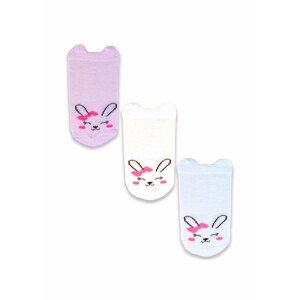 Noviti SB019 M2 Dievčenské ponožky s králikom 0-18 mesiacov směs barev 12-18 měsíců