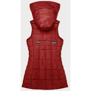 Červená dámska vesta s kapucňou S'West (B8226-4) odcienie czerwieni 46