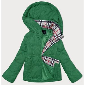 Miss TiTi voľná zelená dámska bunda s kapucňou (2360) odcienie zieleni S (36)