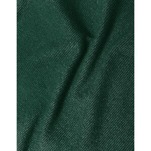 Priliehavé rebrované šaty vo fľaškovo zelenej farbe s okrúhlym výstrihom (5131-38) odcienie zieleni S (36)