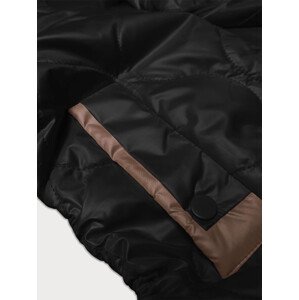 Čierna dámska bunda so šnúrkami na bokoch S'West (B8235-1) odcienie czerni M (38)