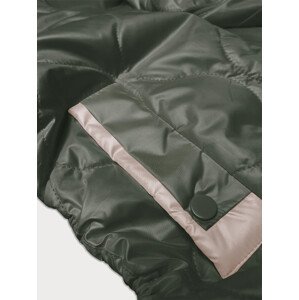 Dámska khaki bunda so šnúrkami na bokoch S'West (B8235-11) odcienie zieleni S (36)