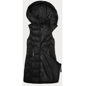 Čierna dámska vesta s odnímateľnou kapucňou S'West (B8232-1) odcienie czerni 50