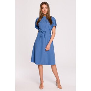 Štýlové šaty S298 Blue M