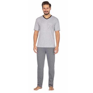 Pánske pyžamo Regina 456/24 w/r M-XL světlá melanž L
