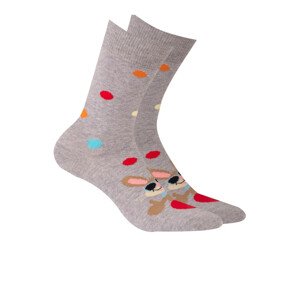 Vzorované ponožky U04.156 ceylan 43-46