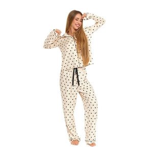 Dámske pyžamo Beatrix s bodkami bílá XL