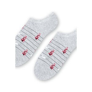 Pánske minimaliské ponožky 117 MELANŽOVÁ SVĚTLE ŠEDÁ 41-43