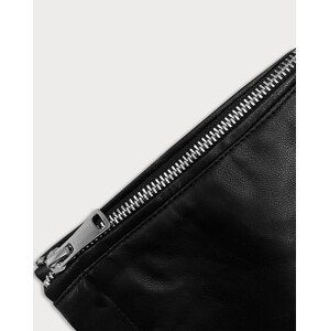 Čierna dámska bunda ramoneska s golierom J Style (11Z8109) černá L (40)
