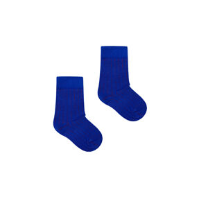 Kabak Detské ponožky Classic Ribbed Cornflower/Red 26-30