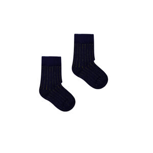 Kabak Detské ponožky Classic Ribbed Navy Blue/Yellow 22-25