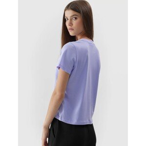 Dámské tričko z organické bavlny 4FWAW23TTSHF1169-52S fialové - 4F