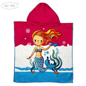 Raj-Pol Plážové pončo uterák Mermaid Multicolour 120 cm x 60 cm