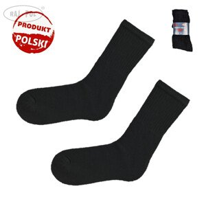 Raj-Pol 5Pack froté ponožky čierne 43-46