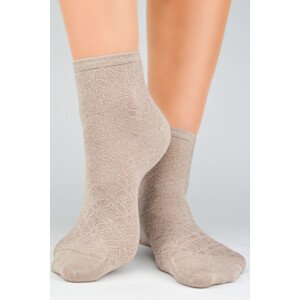 Dámske viskózové ponožky s hodvábom ST041 Béžová 36-41