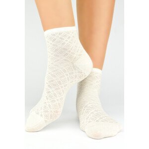 Dámske viskózové ponožky s hodvábom ST041 ecru 36-41