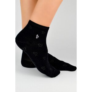 Dámske viskózové ponožky s hodvábom ST040 černá 36-41