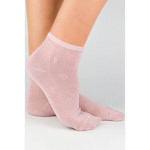 Dámske viskózové ponožky s hodvábom ST040 pudrově růžová 36-41