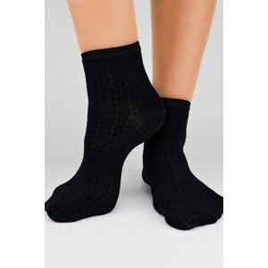 Dámske viskózové ponožky s hodvábom ST039 černá 36-41