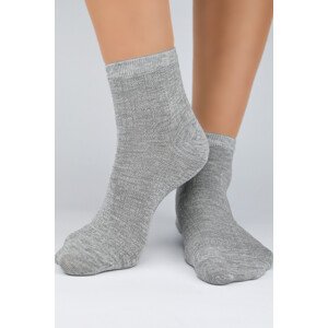 Dámske viskózové ponožky s hodvábom ST039 melanžově šedá 36-41