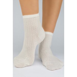Dámske viskózové ponožky s hodvábom ST039 ecru 36-41