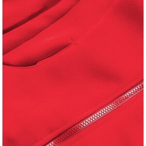 Červený dámsky teplákový komplet s rozopínacou mikinou (AMG878) odcienie czerwieni S (36)