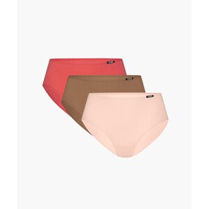 Dámske klasické nohavičky ATLANTIC 3Pack - svetlá koralová/svetlá ružová/tmavá béžová XL