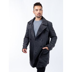 Pánsky kabát GLANO - tmavosivý XL