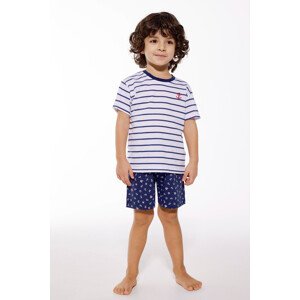 Chlapčenské pyžamo BOY YOUNG KR 802/111 MARINE bílá 152
