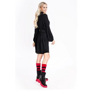Čierne dámske šaty s netopierími rukávmi Ann Gissy (XY202118) odcienie czerni XL (42)