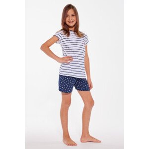 Dievčenské pyžamo GIRL YOUNG KR 246/103 MARINE bílá 152