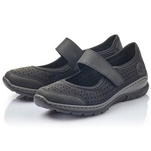 Pohodlné šnurovacie topánky Rieker W RKR575 black 37
