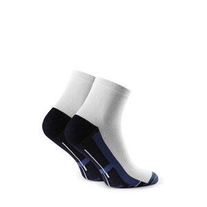 Pánské vzorované ponožky model 15020926 - Steven bílá 38-40