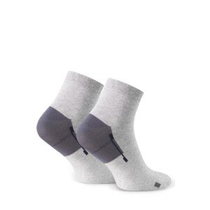 Pánské vzorované ponožky model 15020926 - Steven MELANŽOVÁ SVĚTLE ŠEDÁ 38-40
