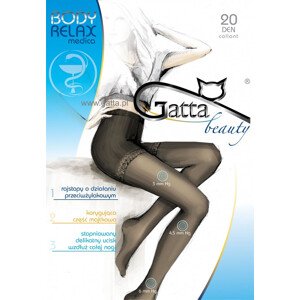 Dámske pančuchové nohavice Gatta Body Relax Medica 20 deň 2-4 nero/černá 4-L